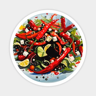 Chili Peppers Salad Magnet